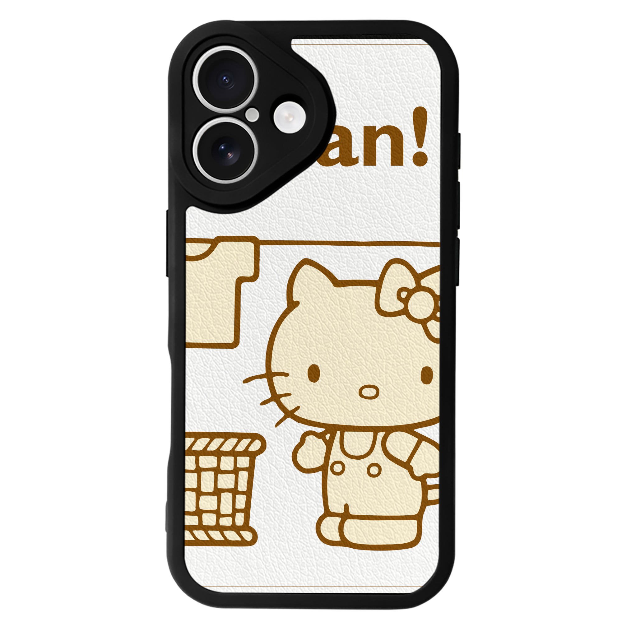 （画像用） Hello Kitty ハローキティ 【iPhone 16シリーズ対応】シリコンスマホケース（レザー調） 材質：シリコン
